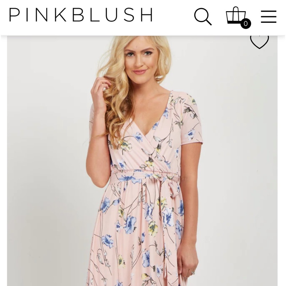 Pink Blush Hi-Lo Wrap Dress Size Small